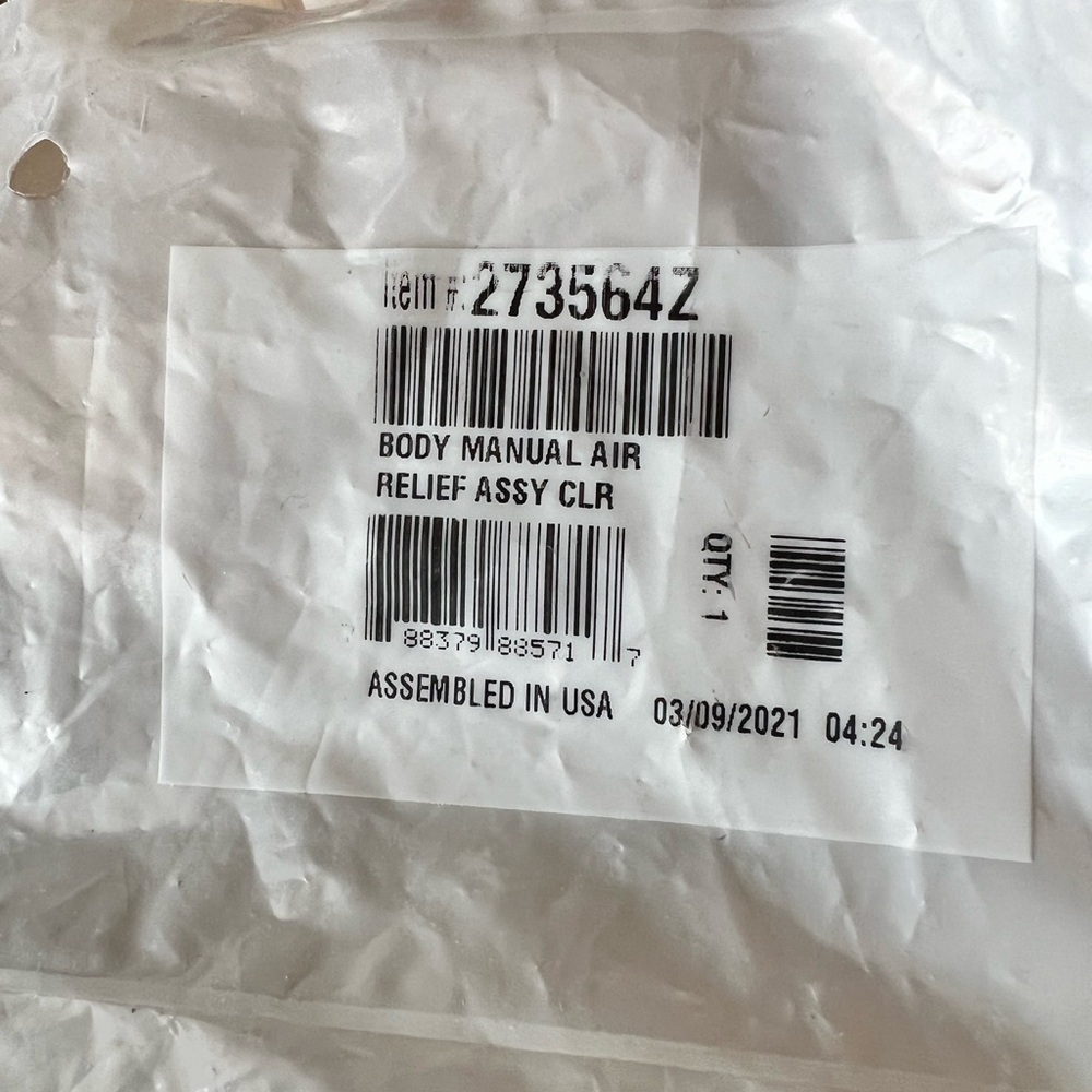 Pentair air relief assembly for a 
Pentair Triton C